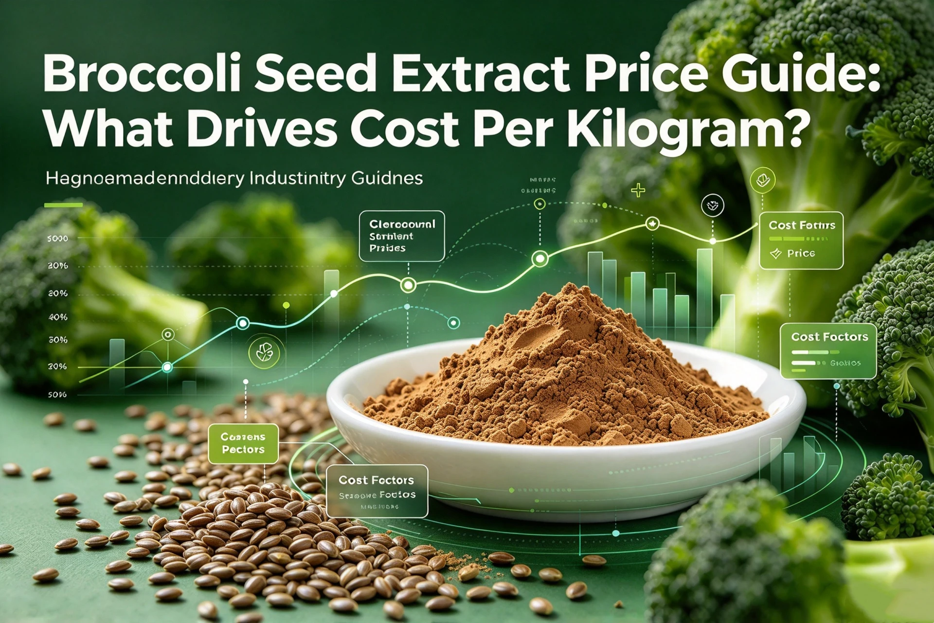 Guía de precios del extracto de semilla de brócoli: ¿Qué impulsa el costo por kilogramo?